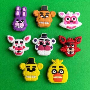 Five Nights at Freddy's Crocs Shoe Charms Set of 8 - jibbitz Charms